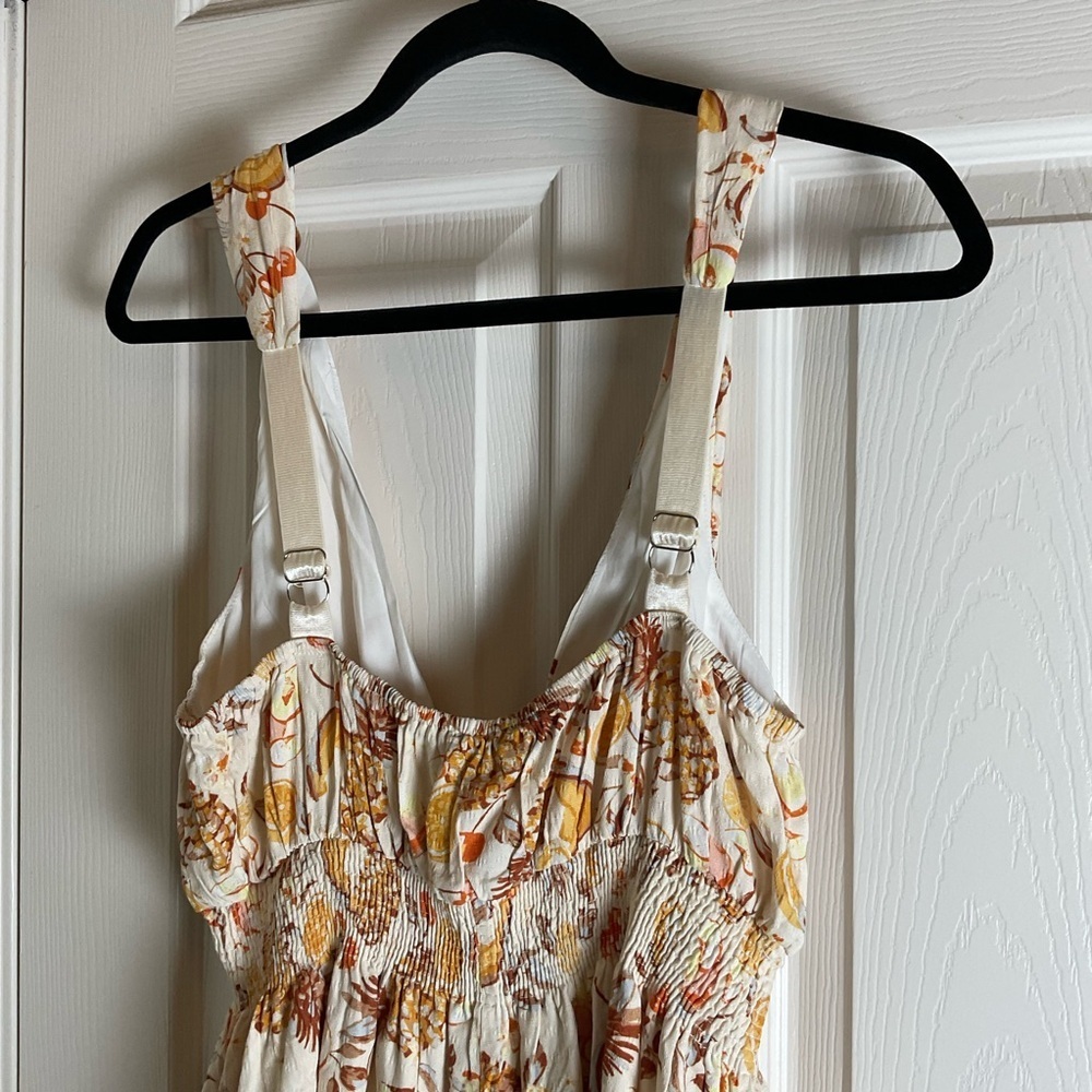 Fashion Nova Pina Coladas Romper Yellow Fruit Print NWT Size Large - Picture 6 of 10